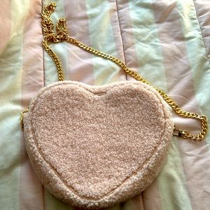 Stoney Clover Lane pink cozy heart with chain.